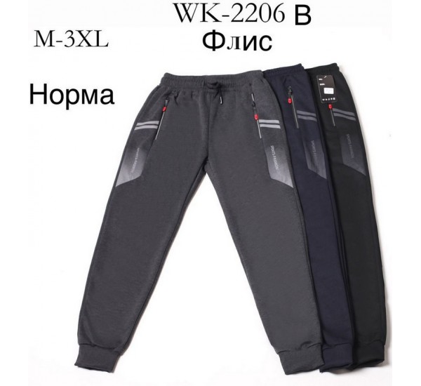 Спорт штаны мужские на флисе 5 шт (M-3XL) LaM_WK-2206B