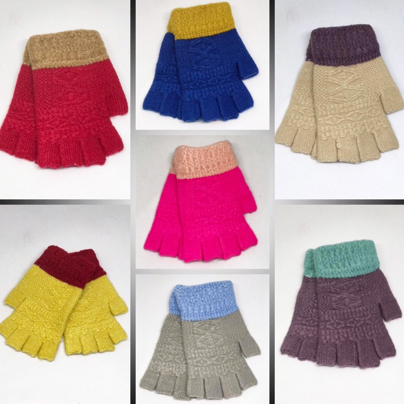 Перчатки женские 12 шт (универсальный) шерсть/акрил Linn_Y-6706