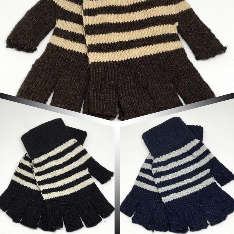 Перчатки мужские 12 шт (универсальный) шерсть/акрил Linn_P-113