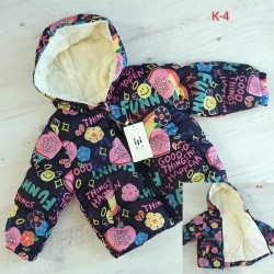 Куртка для дівчаток 4 шт плащівка/фліс (2-5 років) MiLi_K-4