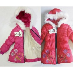 Куртка для дівчаток 3 шт плащівка/хутро (1-3 років) MiLi_K-481