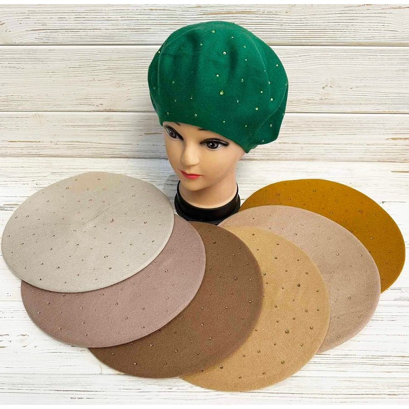 Берет жіночий 5 шт мокрий шовк ML903_011068