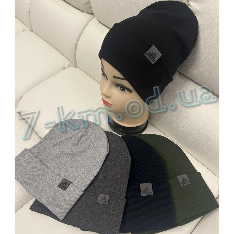 Шапка чоловіча ML903_020215 трикотаж/рубчик 5 шт (універсальний)