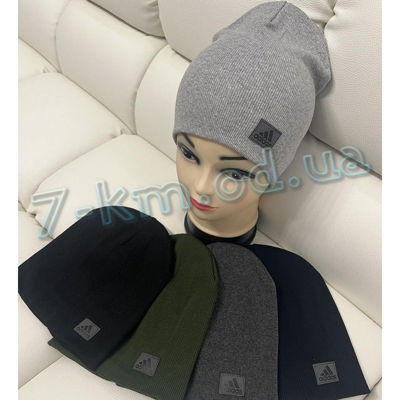 Шапка чоловіча ML903_020217 трикотаж/рубчик 5 шт (універсальний)