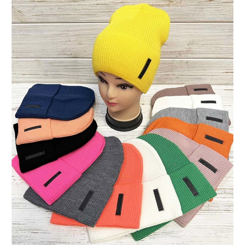 Шапка женская (одинарная) 5 шт рубчик ML903_030913