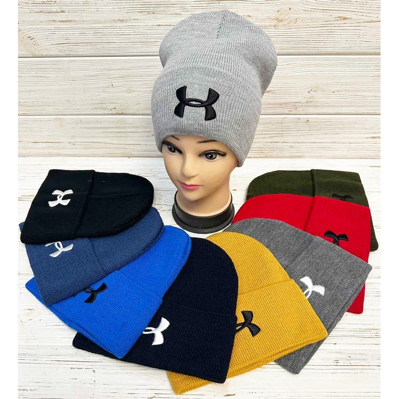 Шапка мужская (одинарная) 5 шт рубчик ML903_030924