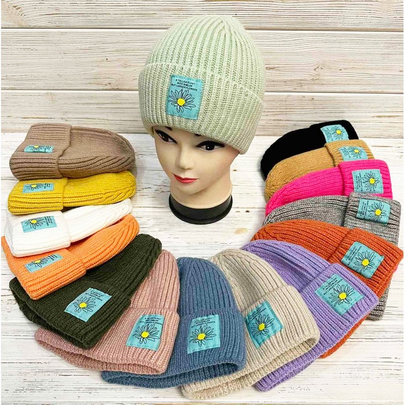 Шапка женская 5 шт вязка/одинарная ML903_030931