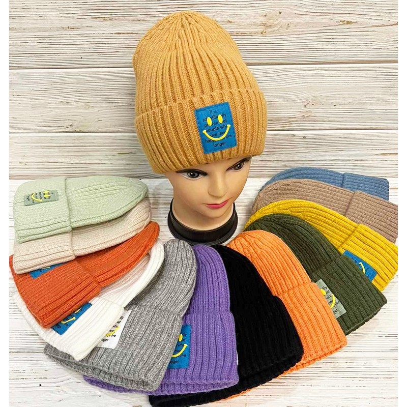 Шапка женская 5 шт вязка/одинарная ML903_030940