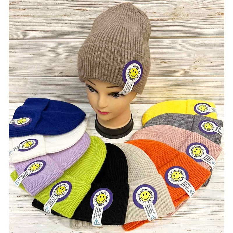 Шапка женская 5 шт вязка/одинарная ML903_030943