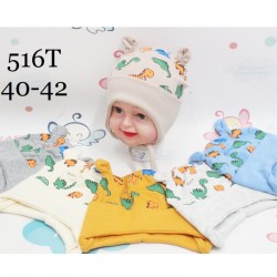 Шапка для немовлят ML903_516T трикотаж 5 шт (40-42 р)