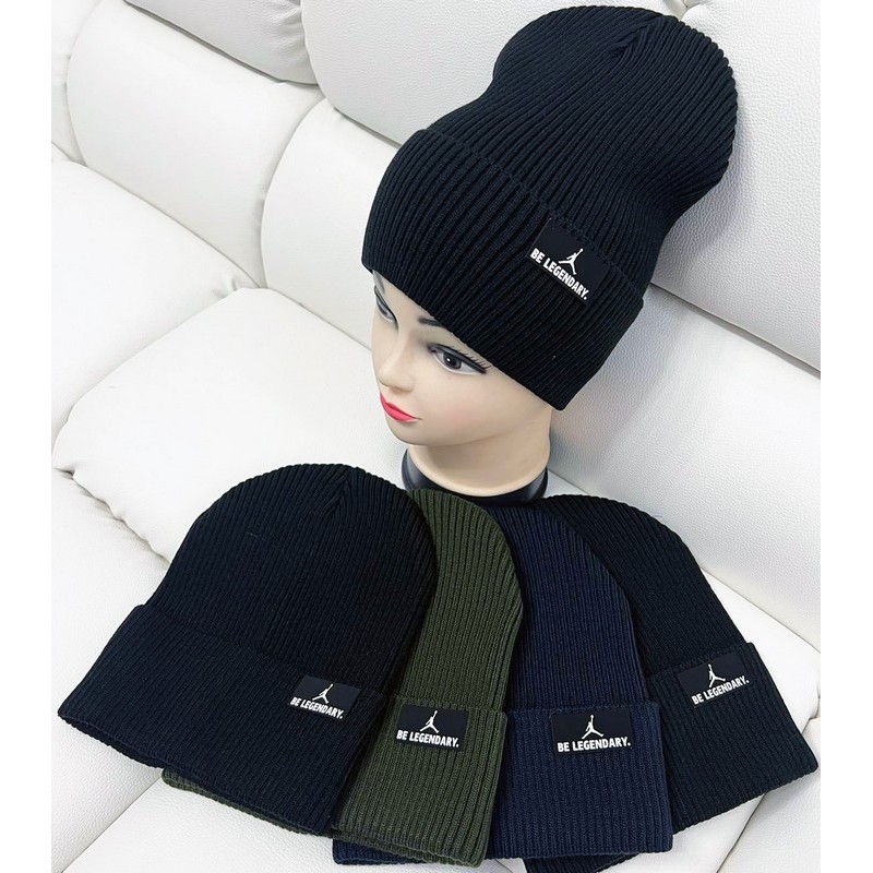 Шапка чоловіча в'язка (розмір універсальний) 5 шт ML903_130817