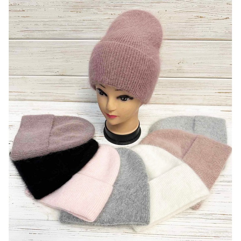 Шапка женская 5 шт ангора ML903_191125