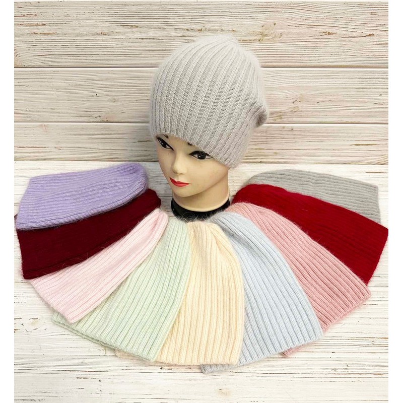 Шапка женская 5 шт ангора ML903_191129