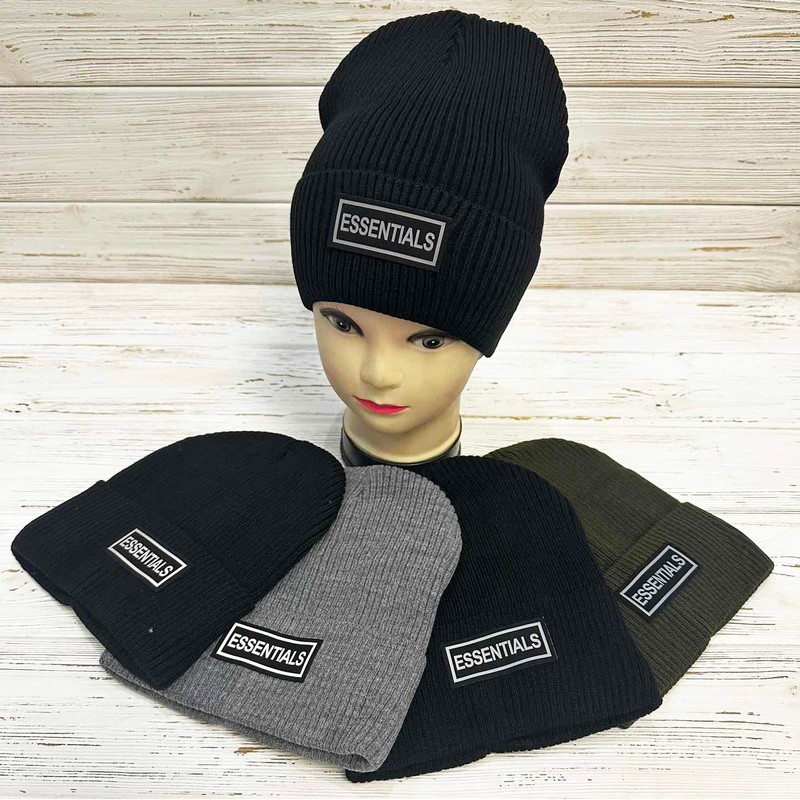 Шапка чоловіча 5 шт в'язка/фліс ML903_191144