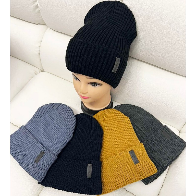 Шапка чоловіча 5 шт в'язка/фліс ML903_191150