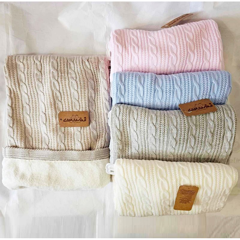 Плед в'язаний для немовлят акрил/травка 1 шт (90х100 см) ViT_2020