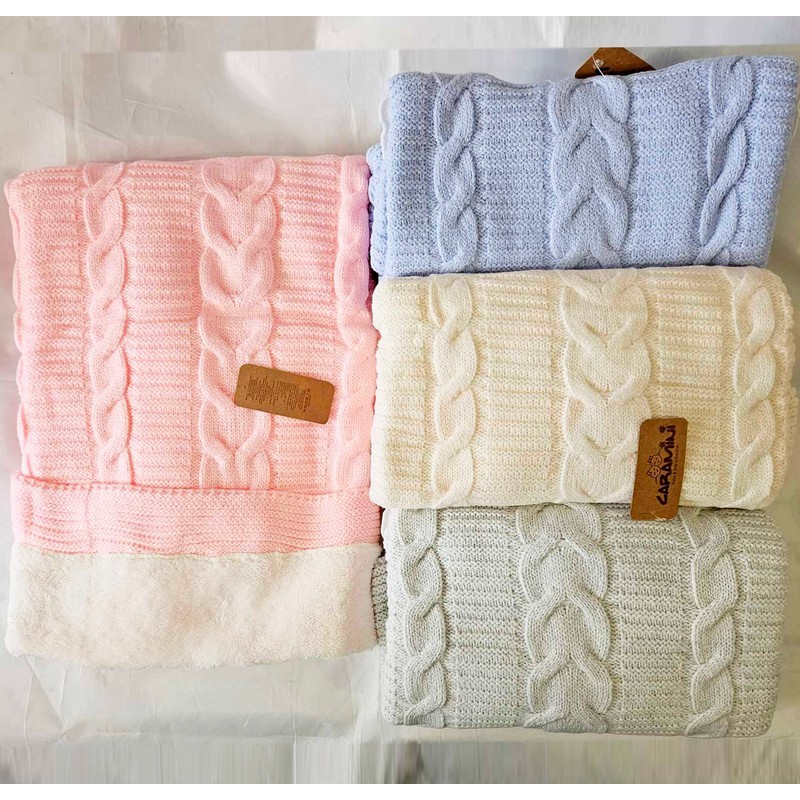 Плед в'язаний для немовлят акрил/травка 1 шт (90х100 см) ViT_2083