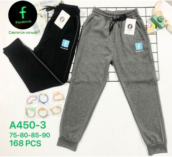 Спорт штаны для девочек 12 шт (75-90 см) трикотаж PaH_A450-3