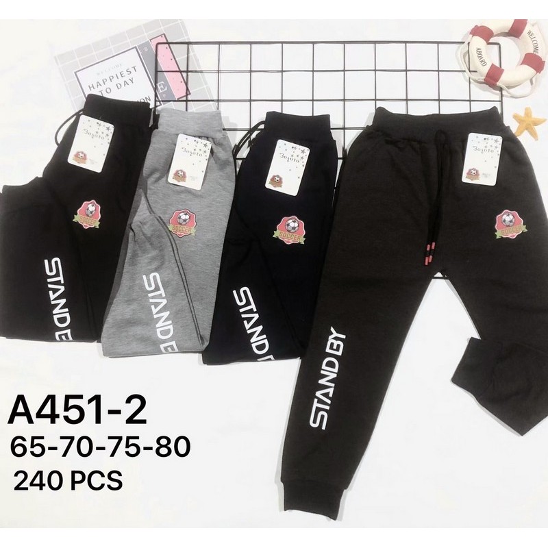 Спорт штаны для мальчиков 12 шт (65-80 см) трикотаж PaH_A451-2