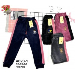 Спорт штани для дівчаток 6 шт (70-80 см) велюр/хутро KiE_A623-1