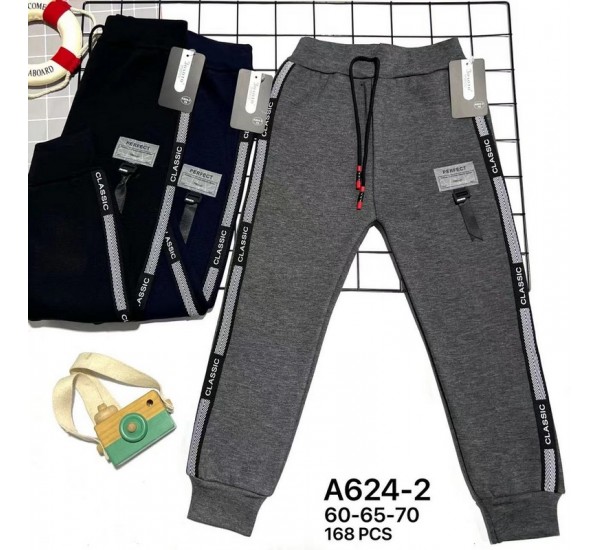 Спорт штани для хлопчиків 12 шт (60-70 см) трикотаж/хутро PaH_A624-2