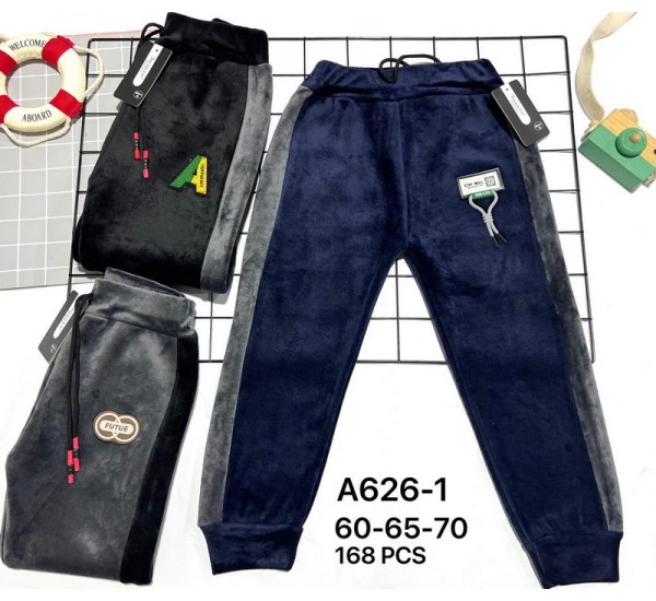 Спорт штани для хлопчиків 12 шт (60-70 см) велюр/хутро PaH_A626-1