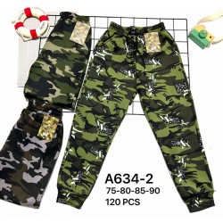Спорт штани для хлопчиків 12 шт (75-90 см) трикотаж/хутро PaH_A634-2