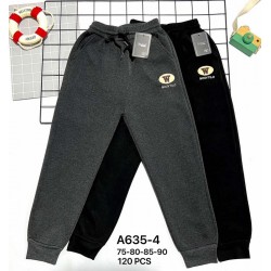 Спорт штани для хлопчиків 12 шт (75-90 см) трикотаж/хутро PaH_A635-4