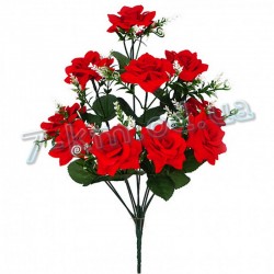 Букет троянда оксамитова штучний B128_A-510/10 (6 штук)