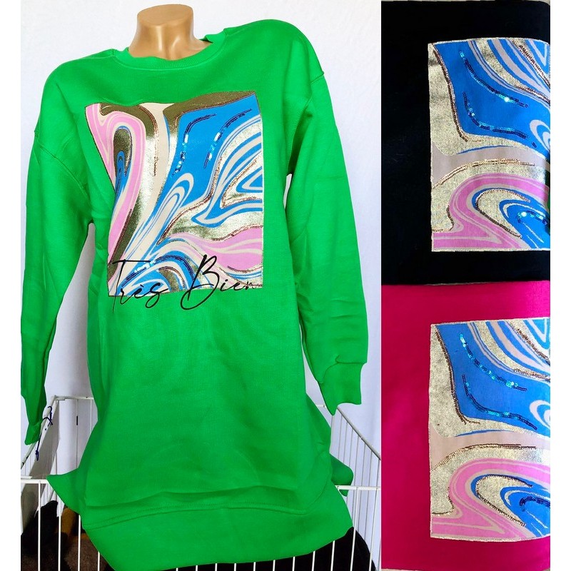 Туника женская 3 шт (S-XL) двунить/флис RZ4492_2482