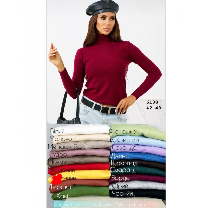 Гольф жіночий 5 шт (42-48 р. один) кашемір RZ4492_6188