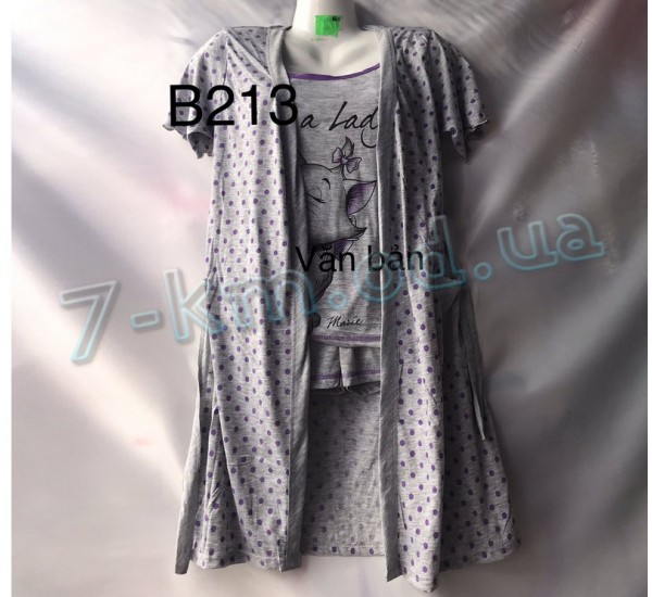 Піжамний костюм жіночий SaN_B213 бавовна 5 шт (XL-5XL)