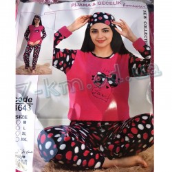 Жіноча піжама SaN_4643 махра 4 шт (M-2XL)