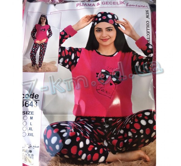 Жіноча піжама SaN_4643 махра 4 шт (M-2XL)