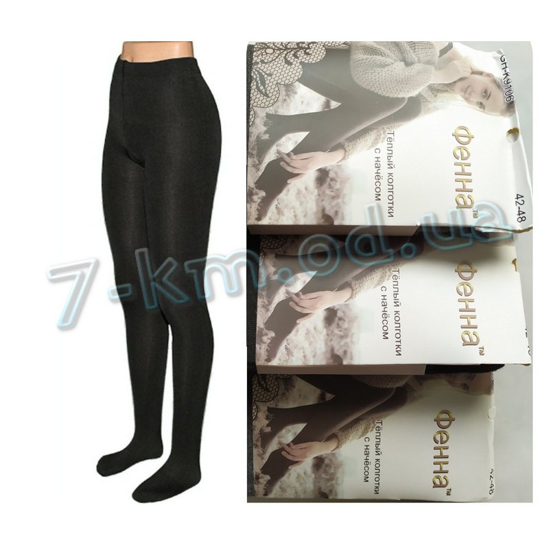 Колготи жіночі теплі з п'ятою SeM_9106C начіс 6 шт (42-48 р)