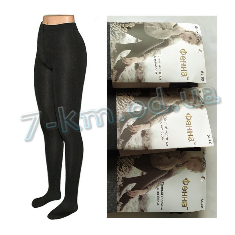 Колготи жіночі теплі з п'ятою SeM_9106A начіс 6 шт (54-60 р)