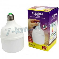 Лампа аварийная светодиодная с аккумулятором Almina 30W Smart_030136 пластик 1 шт (2 часа работы)