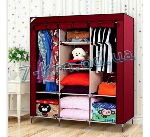 Складной тканевый шкаф Smart_040101 Storage Wardrobe Красный