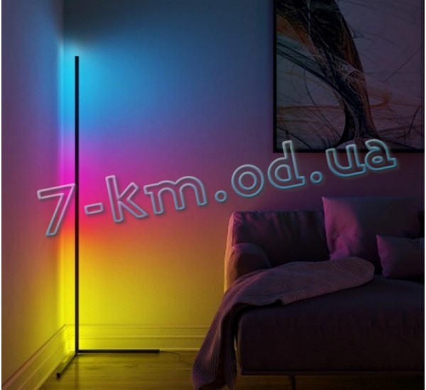 Кутова світлодіодна лампа Smart_040128 з мінливими квітами 142 cm керуванням Corner lamp RGB