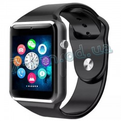 Умные смарт часы-телефон Smart Watch A1 с камерой SIM-картой Черные Smart_090214