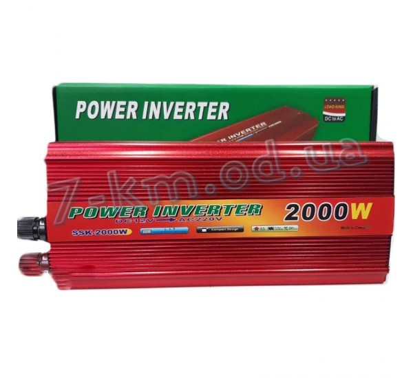 Преобразователь напряжения инвертор POWER INVERTER с 12V на 220 AC/DC AR 2000W Smart_090223