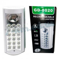 Аварійний світлодіодний ліхтар 19 LED GDLite GD-8020 ПЕРЕНОСНИЙ З ПОВЕРБАНКОМ 4000 МАЧ Smart_090203