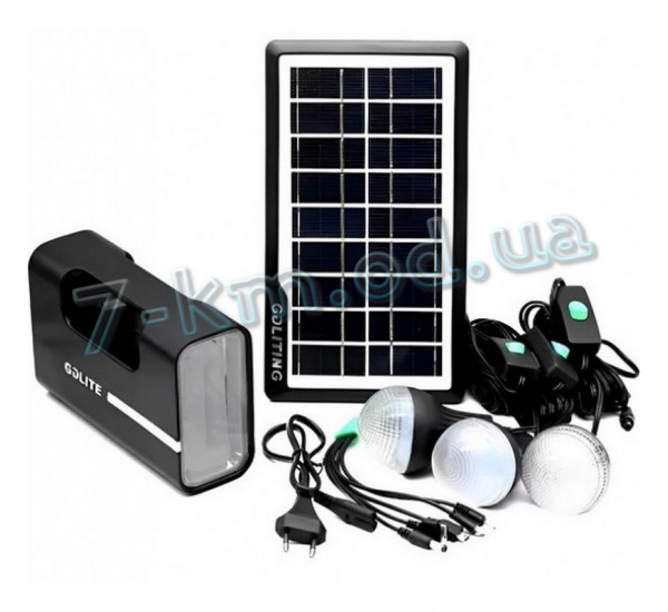 Портативная солнечная станция (мощный аккумуляторный фонарь) GDLITE GD-2+ солнечная панель+ 3 лампы Smart_160211