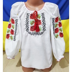 Блуза-вишиванка для дівчаток 4 шт (3-6 років) паплін VhV_0142