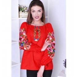 Блуза-вишиванка жіноча 1 шт (S-XXL) льон VhV_260505