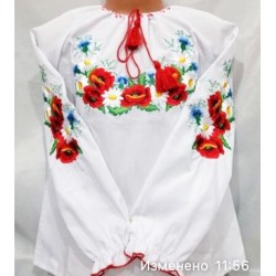 Блуза-вишиванка для дівчаток 4 шт (98-116 см) паплін VhV_0111