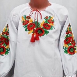 Блуза-вишиванка для дівчаток 4 шт (98-116 см) паплін VhV_0103