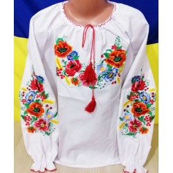 Блуза-вишиванка для дівчаток 5 шт (122-146 см) паплін VhV_0313