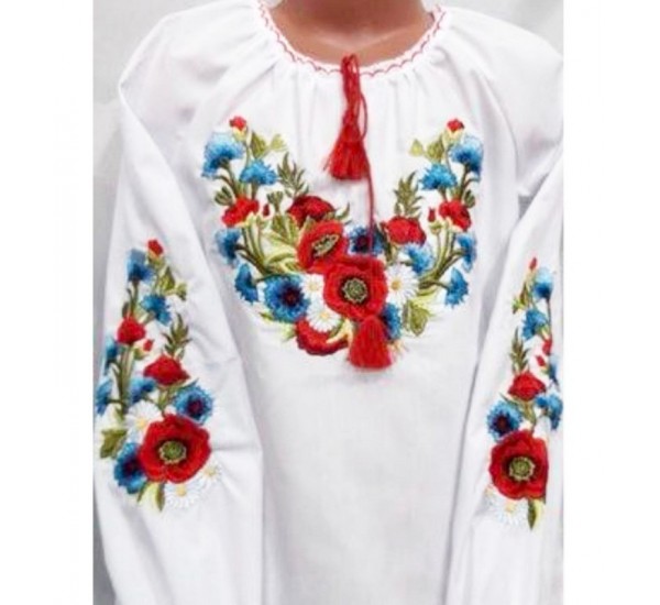 Блуза-вишиванка для дівчаток 5 шт (122-146 см) паплін VhV_0307