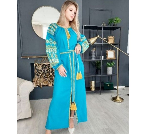 Сукня-вишиванка "Злата" жіноча 1 шт (S-XL) льон VhV_260537